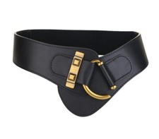 Vintage Ceinture Large en Cuir pour Femme Corset Ceintures Élastique pour Rob...