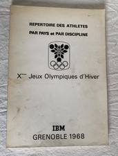 RÉPERTOIRE des ATHLETES des JEUX OLYMPIQUES de GRENOBLE 1968 JO 68 IBM