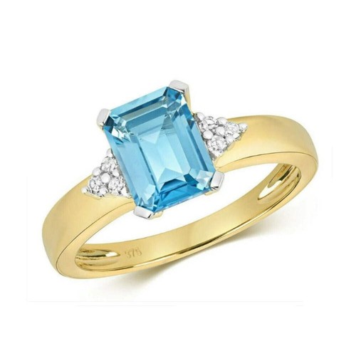 Bague topaze bleue véritable
