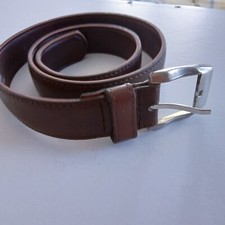 Ceinture homme vintage en cuir de vachette marron