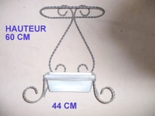 PORTE-PARAPLUIES FER FORGE TORSADE  hauteur 60 cm