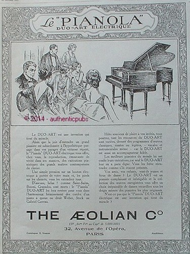 Publicite piano pianola - publicite,
