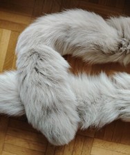 MAGNIFIQUE ÉTOLE EN FOURRURE  RENARD ARGENTÉ VINTAGE
