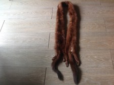 Étole vintage en fourrure de vison marron - Marc Lenormand / St Servan - St Malo