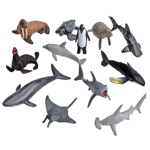 12x figurine réaliste requin - 12x,