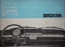 SIMCA 1300 - Notice d'utilisation + Carnet d'entretien