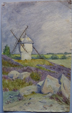 DESSIN XXème AQUARELLE ECOLE