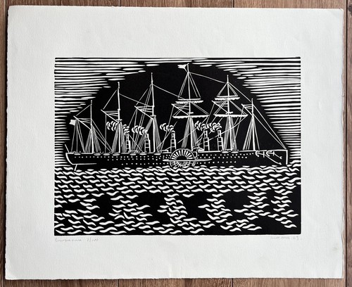 Linogravure félix richard - félix,