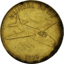 France, Jeton, Collection Shell, Heinkel HE 178, Bronze-aluminium, TB+