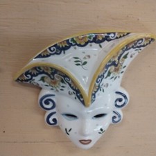 Masque Faience De Desvres
