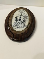 Miroir en acajou incrusté de