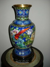CLOISONNE VASE BRONZE EMAUX