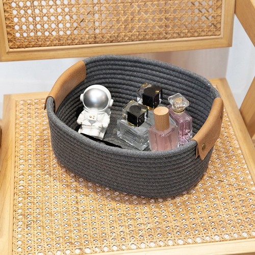 Panier corde lin - , coton