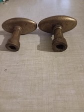 2 Poignées De Porte Anciennes En Bronze