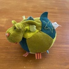 O DOUDOU PELUCHE Boule D’activités LILLIPUTIENS WALTER LE DRAGON VERT GRELOT