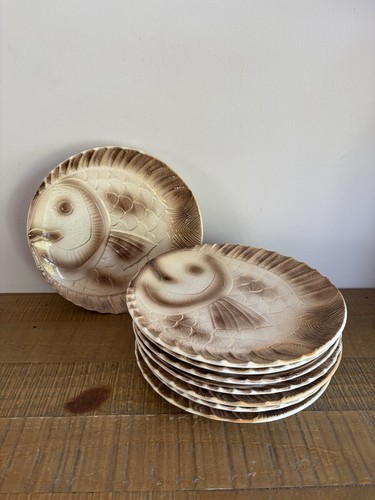 Lot assiettes à poissons - 8,