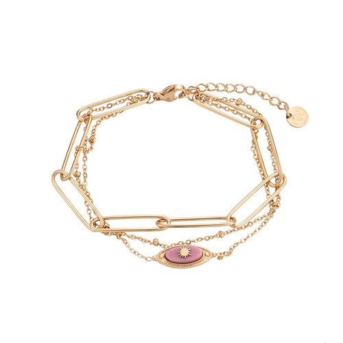 Bracelet rose bijou acier - bracelet,