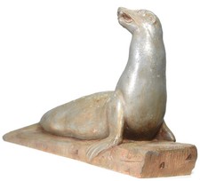 Sculpture terre cuite Phoque