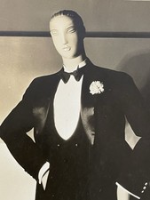 Ancien Mannequin D’art Pierre Imans Figure De Cire - Ancienne Photo Art Déco 