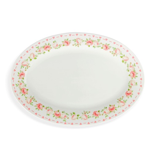 Plateau ovale porcelaine - plateau, en