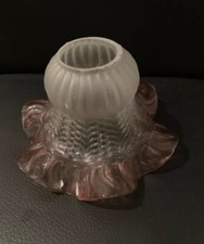 TULIPE ABAT-JOUR EN VERRE BORD POURPRE LAMPE APPLIQUE