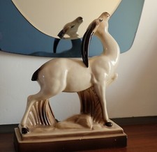  ANTILOPE FRENCH CERAMIQUE EPOQUE ART DECO CHARLES LEMANCEAU