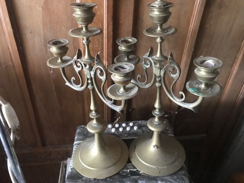 Chandelier ancien bronze - chandelier,