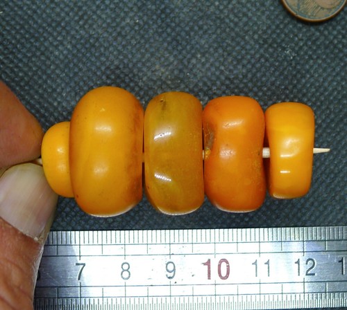 Lot perles ambre collier - ambre,