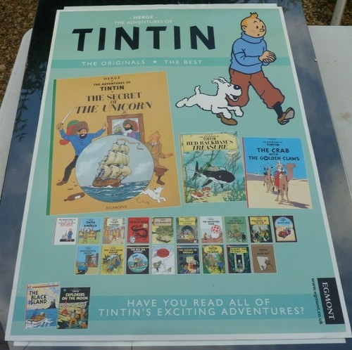 Rare affiche tintin pour - rare,