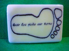 FEVE AVOIR LES PIEDS SUR TERRE   - MAXIMES PIEDS  2012 RECTO/VERSO