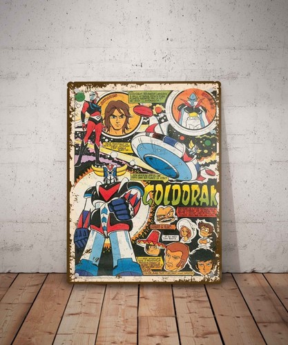 Plaque métal vintage goldorak - plaque,