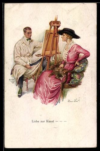 Carte postale artiste - carte, d'artiste