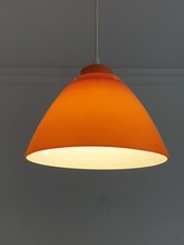 lampe lustre suspension ryckaert orange space age verre vintage ufo dlg sciolari