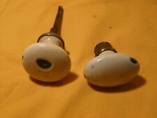 Poignées Porte Laiton Dorées Porcelaine Patinées Ronde Ovale Anciennes Vintage