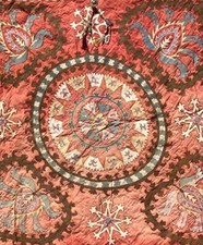 Tissu antiquité Oriental parure de mariage brodé traditionnel Ouzbekistan