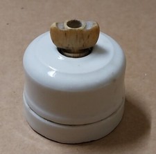 Ancien Interrupteur Porcelaine Tourniquet