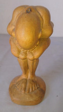 ANCIENNE STATUETTE FIGURINE BOUDDHA YOGUI BOUDDHISME de BALI  en très beau bois