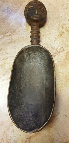 Cuillère bois ancienne - bois,