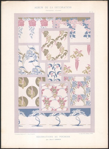 1900 lithographie art nouveau - 1900,