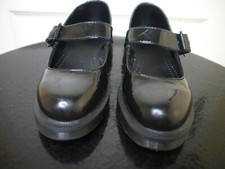 DR MARTENS BABIES NOIRE VERNIS , SIZE 4 UK (36,5)