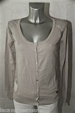 joli gilet dentelle et coton soie beige sexy GUESS LOS ANGELES taille 38/40