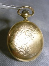?? MONTRE A GOUSSET AIRIN DATEUR TROTTEUSE PLAQUE OR POCKET WATCH DOUBLE CAPOT