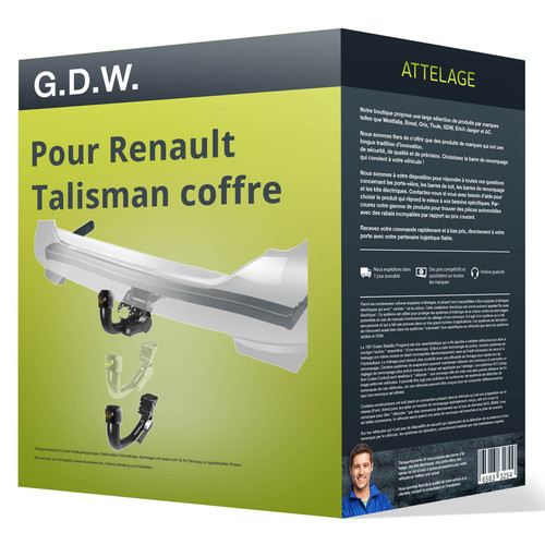 Attelage pour renault talisman - pour,