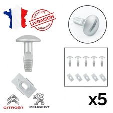 5 Clips + 5 Vis Fixation Protection sous Moteur Compatibles Peugeot et Citroën