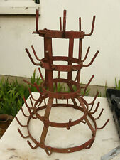 ANCIEN PORTE BOUTEILLE HERISSON en fer DECO SHABBY