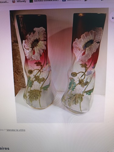 Paire vases legras - paire,