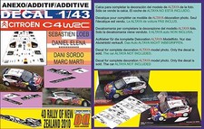 ANEXO DECAL 1/43 CITROEN C4