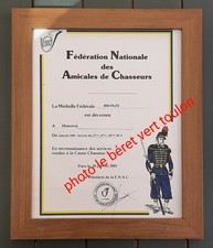 Diplôme Médaille 27° BCA