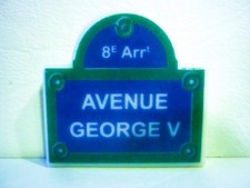 FEVE PLAQUE AVENUE GEORGE V  8e Arr FOUR SEASONS HOTEL GEORGES V PARIS  RECTO/VE