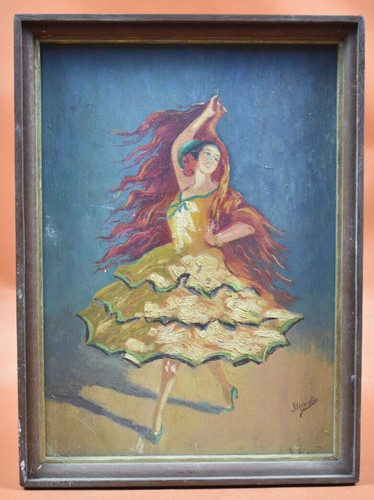 Peinture huile sur bois - peinture, à